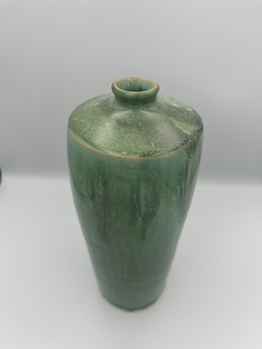 Tall Bud Vase - Glossy Green