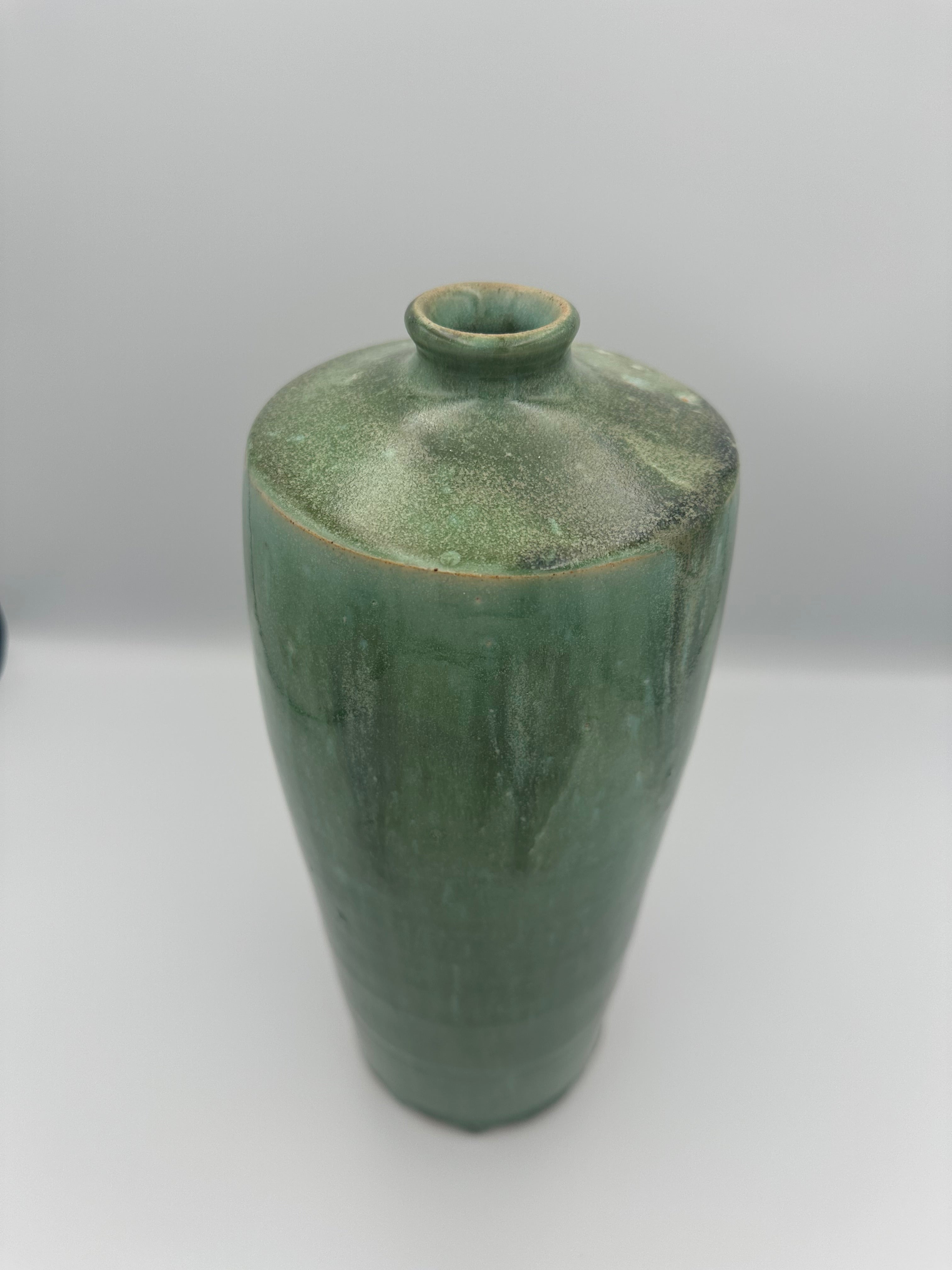Tall Bud Vase - Glossy Green