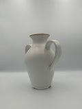 Handled Bulbous Vase - Speckled White