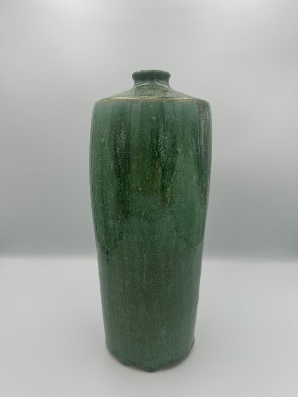 Tall Bud Vase - Glossy Green