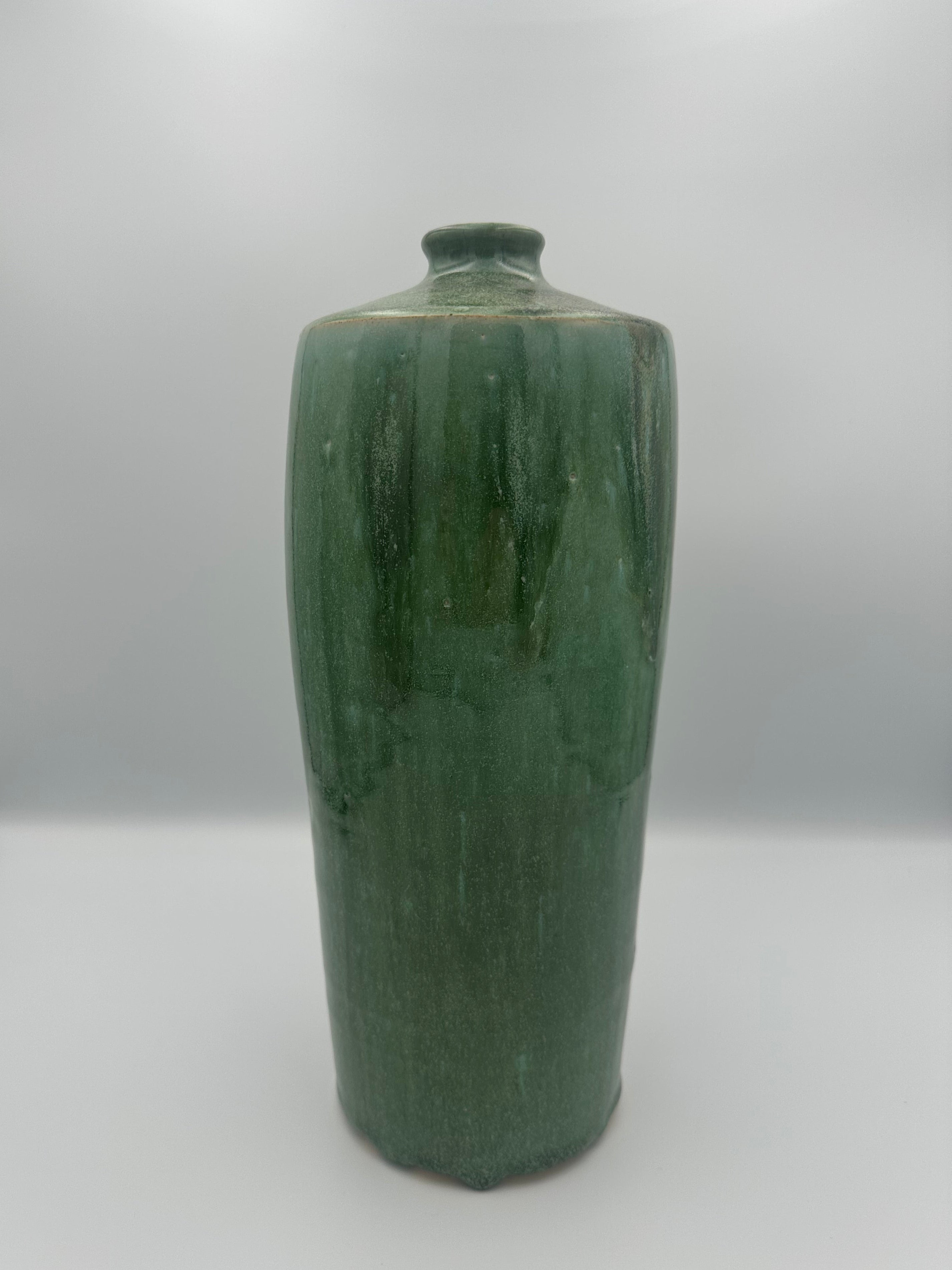 Tall Bud Vase - Glossy Green