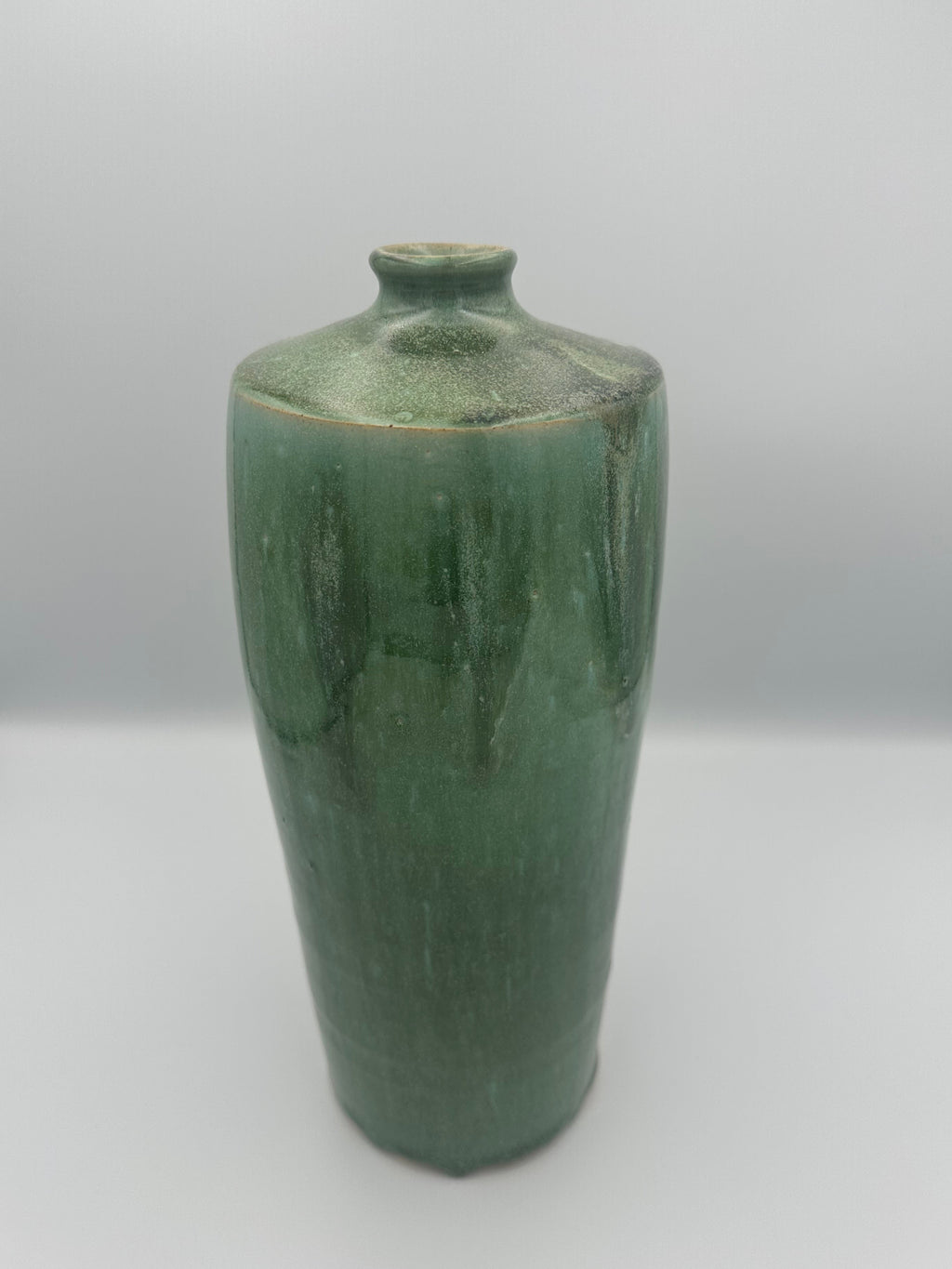 Tall Bud Vase - Glossy Green