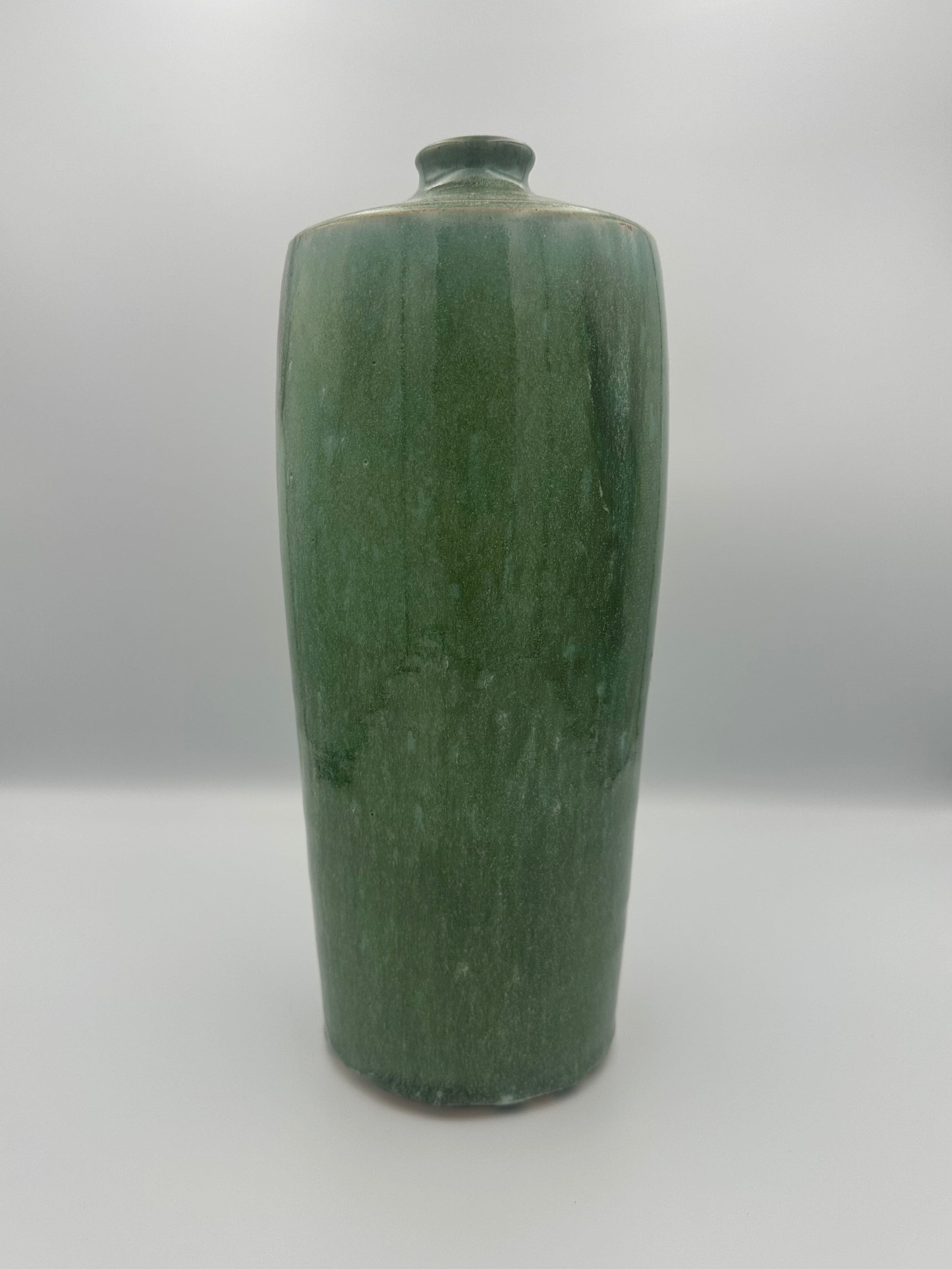 Tall Bud Vase - Glossy Green