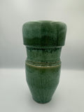 Stepped Bud Vase - Glossy Green
